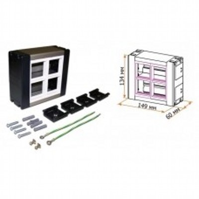 настенный блок Lanmaster LAN-WA-WBK2-F45-4