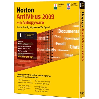 антивирус Norton AntiVirus 2009 Russian CD 1 User RET 14131686