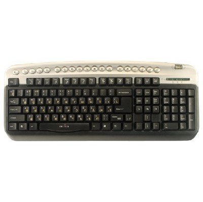 клавиатура Oklick 320M PS/2+USB Black-Silver