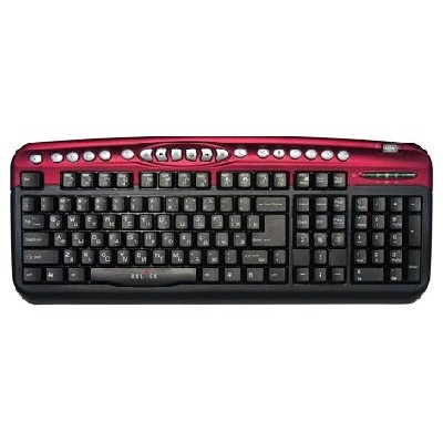 клавиатура Oklick 330M PS/2+USB Black-Red