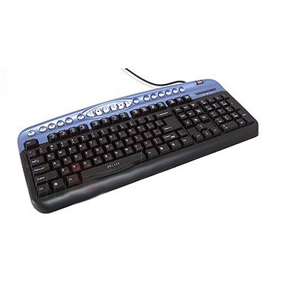 клавиатура Oklick 330M PS/2+USB+USB Black-Blue