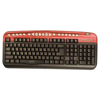 клавиатура Oklick 330M PS/2+USB+USB Black-Red