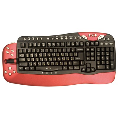 клавиатура Oklick 780L PS/2+USB Black-Red