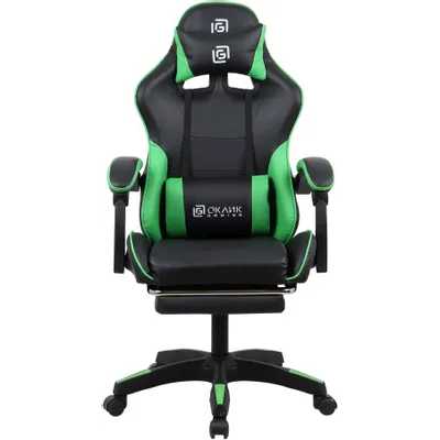 Игровое кресло Oklick Camper Black/Green