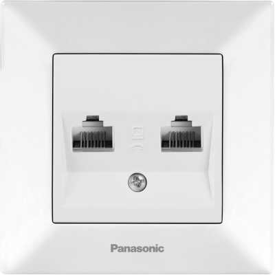 розетка компьютерная/телефонная Panasonic Arkedia WMTC04082WH-RU