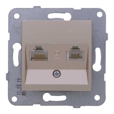 розетка компьютерная/телефонная Panasonic Karre Plus & Arkedia Slim WKTT04092BR-RU