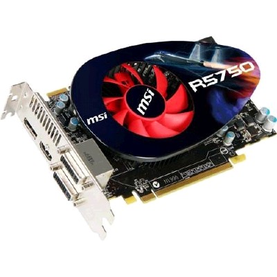 видеокарта PCI-Ex 1024Mb MSI R5750-PM2D1G
