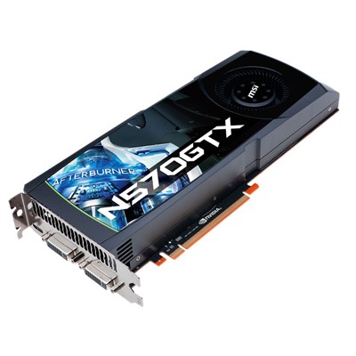 видеокарта PCI-Ex 1280Mb MSI GeForce GTX570/N570GTX-M2D12D5/OC