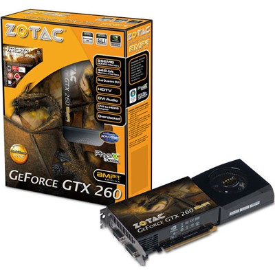 видеокарта PCI-Ex 896Mb Zotac ZT-X26E3KE-FCP GTX260 AMP2!