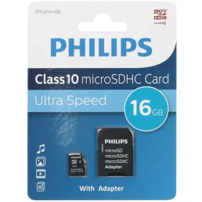 Карта памяти Philips 16GB FM16MA45B/97