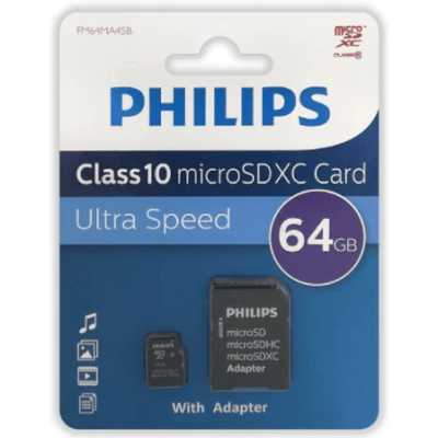 Карта памяти Philips 64GB FM64MA45B/97