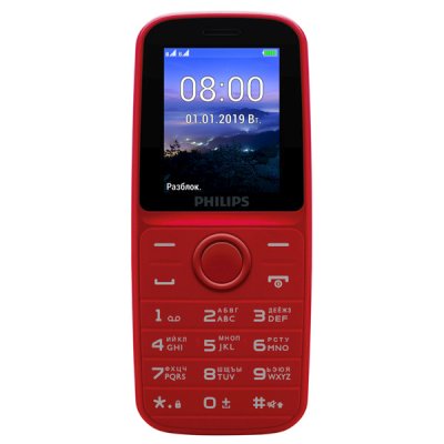 мобильный телефон Philips Xenium E109 Red
