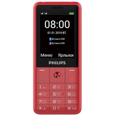 мобильный телефон Philips Xenium E169 Red