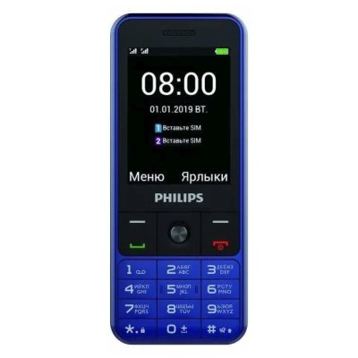 мобильный телефон Philips Xenium E182 Blue