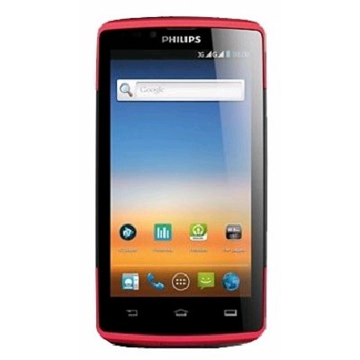 смартфон Philips Xenium W7555 Black/Red
