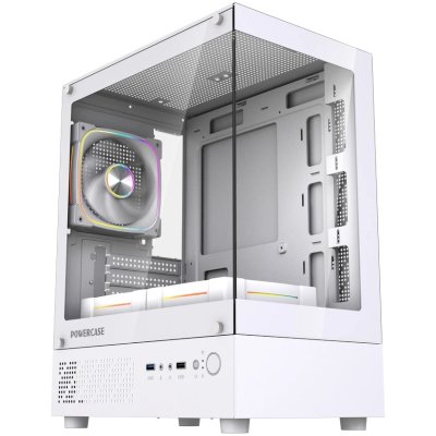 Корпус PowerCase Vision Micro M1 ARGB White