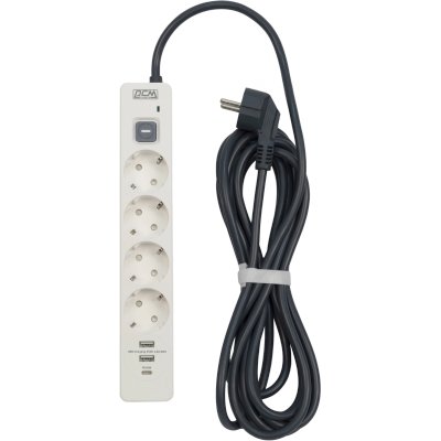 Сетевой фильтр PowerCom SP-01 USB2A1CW 3m
