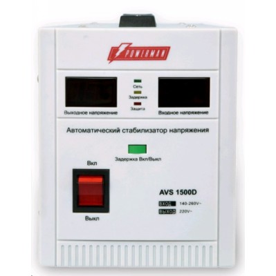 стабилизатор напряжения PowerMan AVS 1500D White