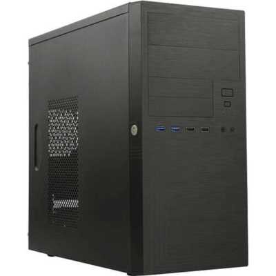 Корпус PowerMan ES555BK Black PM-450ATX