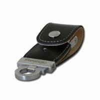 Флешка Prestigio 4GB Leather Flash Drive PLDF4096SIBLACK