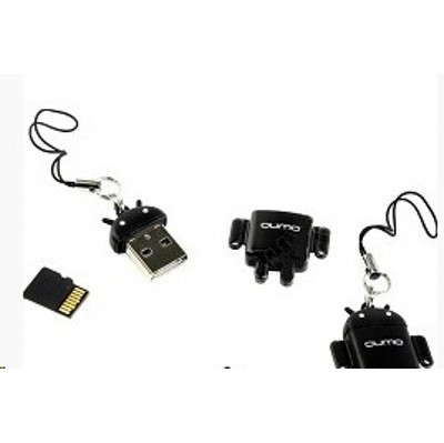 карта памяти Qumo 16GB Class10 QM16GCR-MSD10-FD-BLK