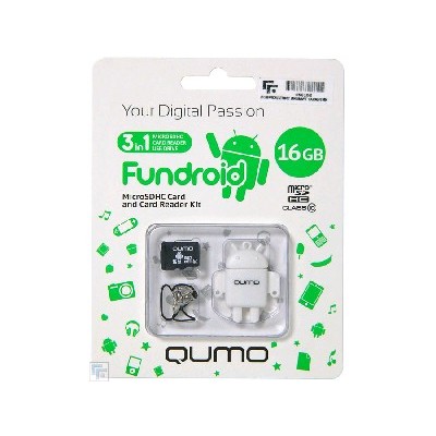 карта памяти Qumo 16GB QM16GCR-MSD10-FD-WHT