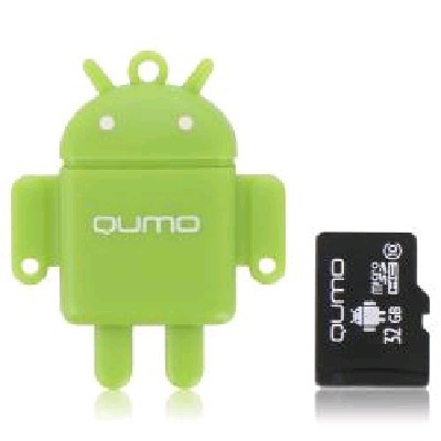 карта памяти Qumo 32GB Class 10 QM32GCR-MSD10-FD-GRN