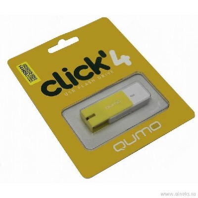 флешка Qumo 4GB QM4GUD-CLK-Amber