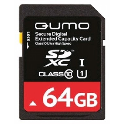 карта памяти Qumo 64GB Class10 QM64GSDXC10