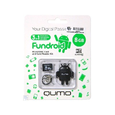 карта памяти Qumo 8GB QM8GCR-MSD10-FD-BLK