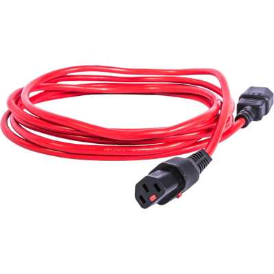 Кабель питания Rem R-10-Cord-C13-C14-3-Red