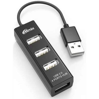 разветвитель USB Ritmix CR-2402 Black