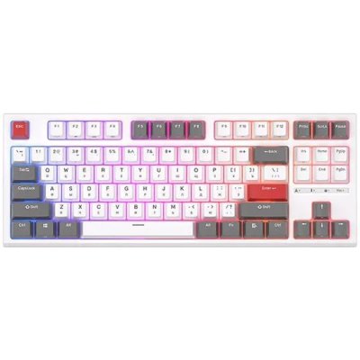 Клавиатура Royal Kludge RK-R87 White/Gray/Red 6935280824142