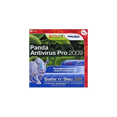 антивирус Safe'n'Sec 2009+Panda Antivirus Pro 2009 3 мес -1 ПК 16-15-SAFENSEC-SL