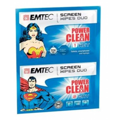 чистящие салфетки Emtec ECCLWIPEDUO