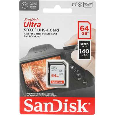 карта памяти SanDisk 64GB SDSDUNB-064G-GN6IN