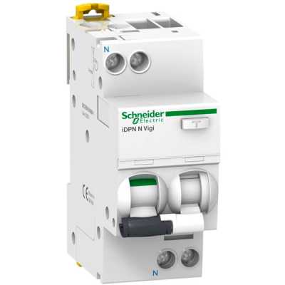 автомат дифференциальный Schneider Electric DPN N VIGI 2П 30 мА C 6 кА 10 А A9D31610