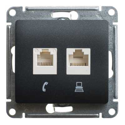 Розетка компьютерная Schneider Electric Glossa GSL000785KK