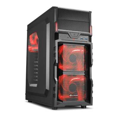 корпус Sharkoon VG5-W red led