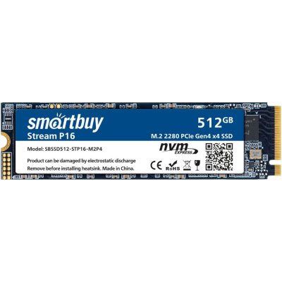 SSD диск SmartBuy Stream Stream P16 512Gb SBSSD512-STP16-M2P4