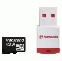 Карта памяти Transcend 4GB Class 10 TS4GUSDHC10-P3