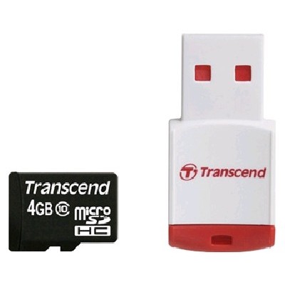 карта памяти Transcend 4GB Class 10 TS4GUSDHC10-P3