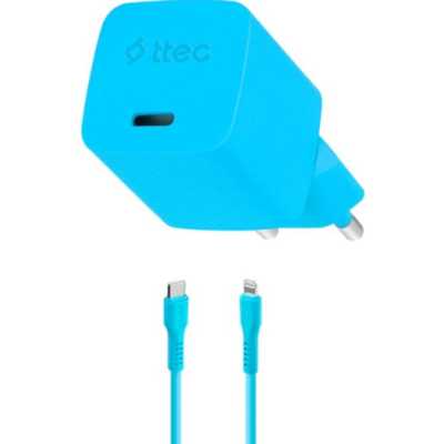 сетевое зарядное устройство TTEC SmartCharger 20W Neon Blue