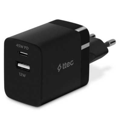 Сетевое зарядное устройство TTEC SmartCharger 45W Black