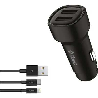 автомобильное зарядное устройство TTEC SmartCharger Duo Black 2CKS31DS