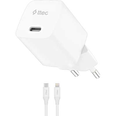 сетевое зарядное устройство TTEC SmartCharger GAN 20W White 2SCG20LB