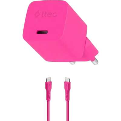 сетевое зарядное устройство TTEC SmartCharger Pro GAN 20W Neon Pink 2SCG20CNP
