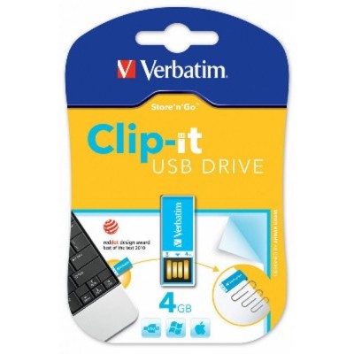 флешка Verbatim 4GB 043911-177 CLIP-IT