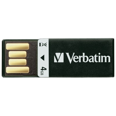 флешка Verbatim 4GB CLIP-IT Black