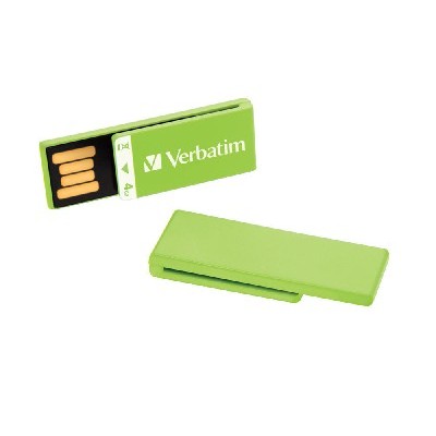 флешка Verbatim 4GB CLIP-IT Green